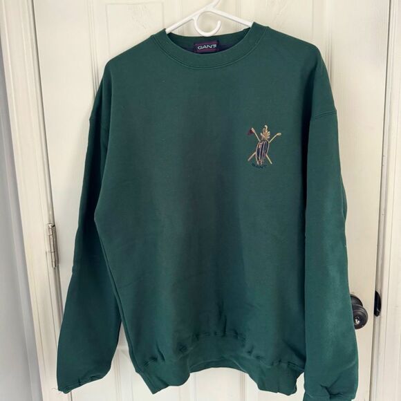 Gant Men's Sweatshirt Size Medium Crew Neck Embroided Logo - Picture 1 of 6